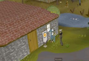 Early game OSRS character using teleport methods and training skills